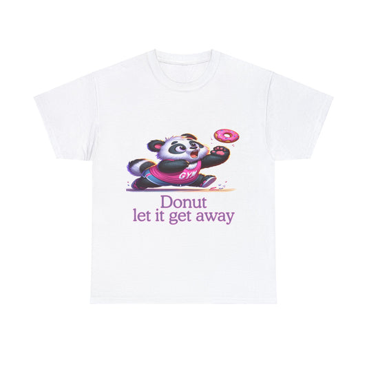 Donut let it get away! 🐼🍩 - One Sided - White