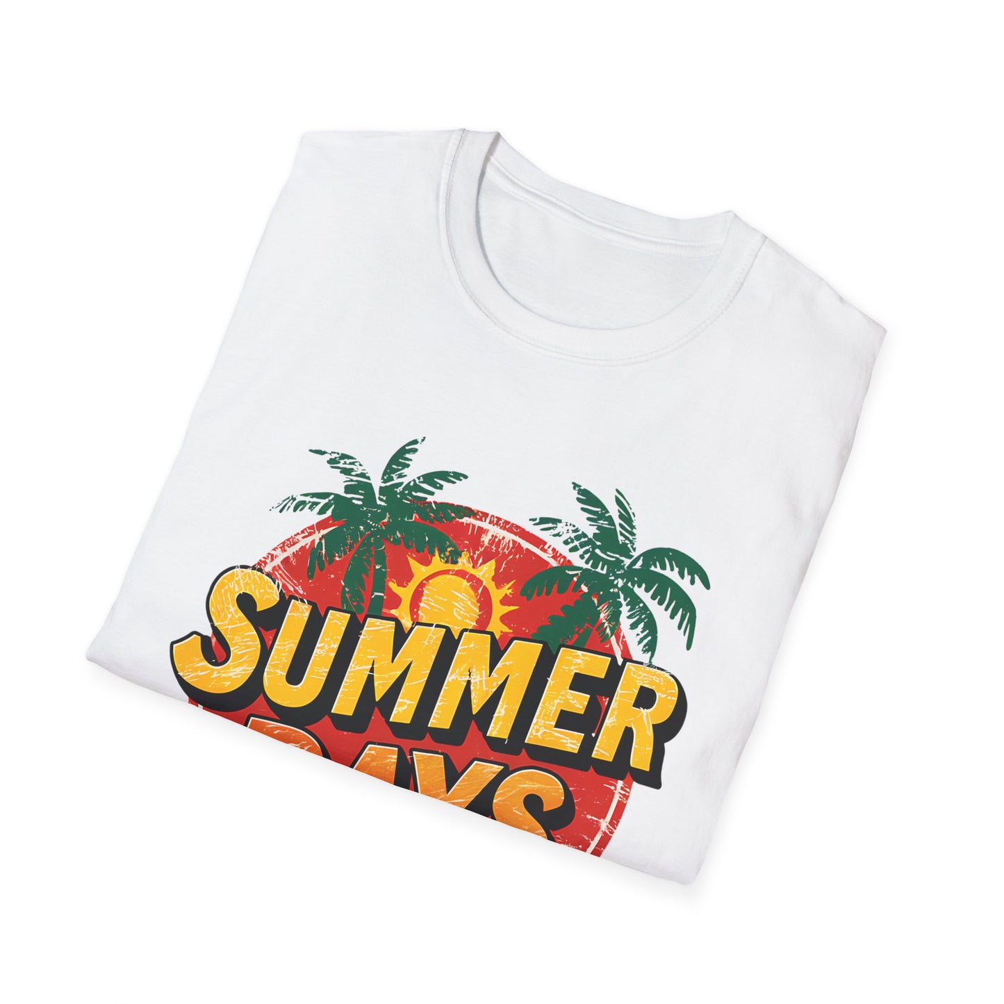 Summer Days - Front & Side Prints - Softstyle T-Shirt