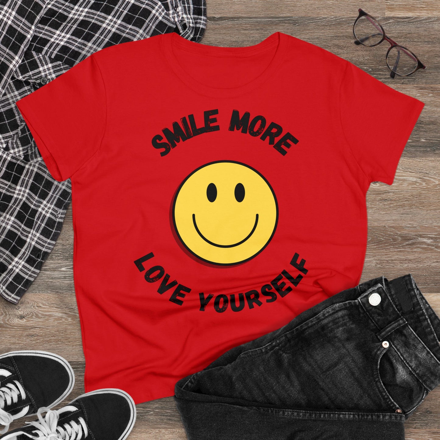 Smile More Love Yourself - One Sided Print - Colours - Women's