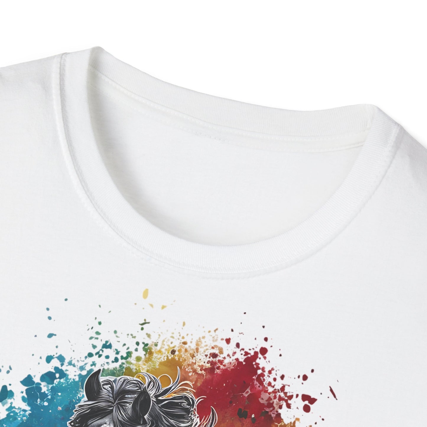 Horse Ink Spot - Front & Side Prints - Softstyle T-Shirt