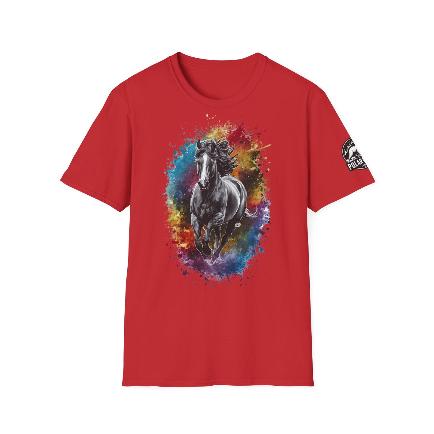 Horse Ink Spot - Front & Side Prints - Softstyle T-Shirt