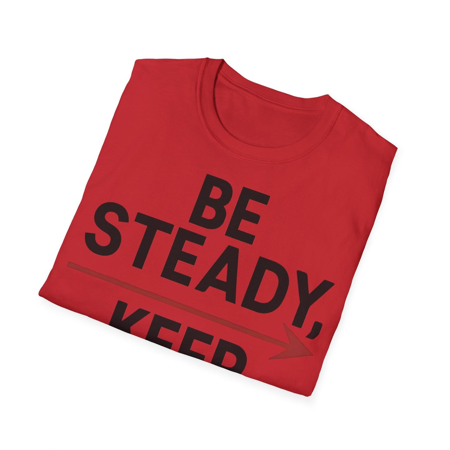 Be Steady Keep Pushing - Front & Side Prints - Softstyle T-Shirt