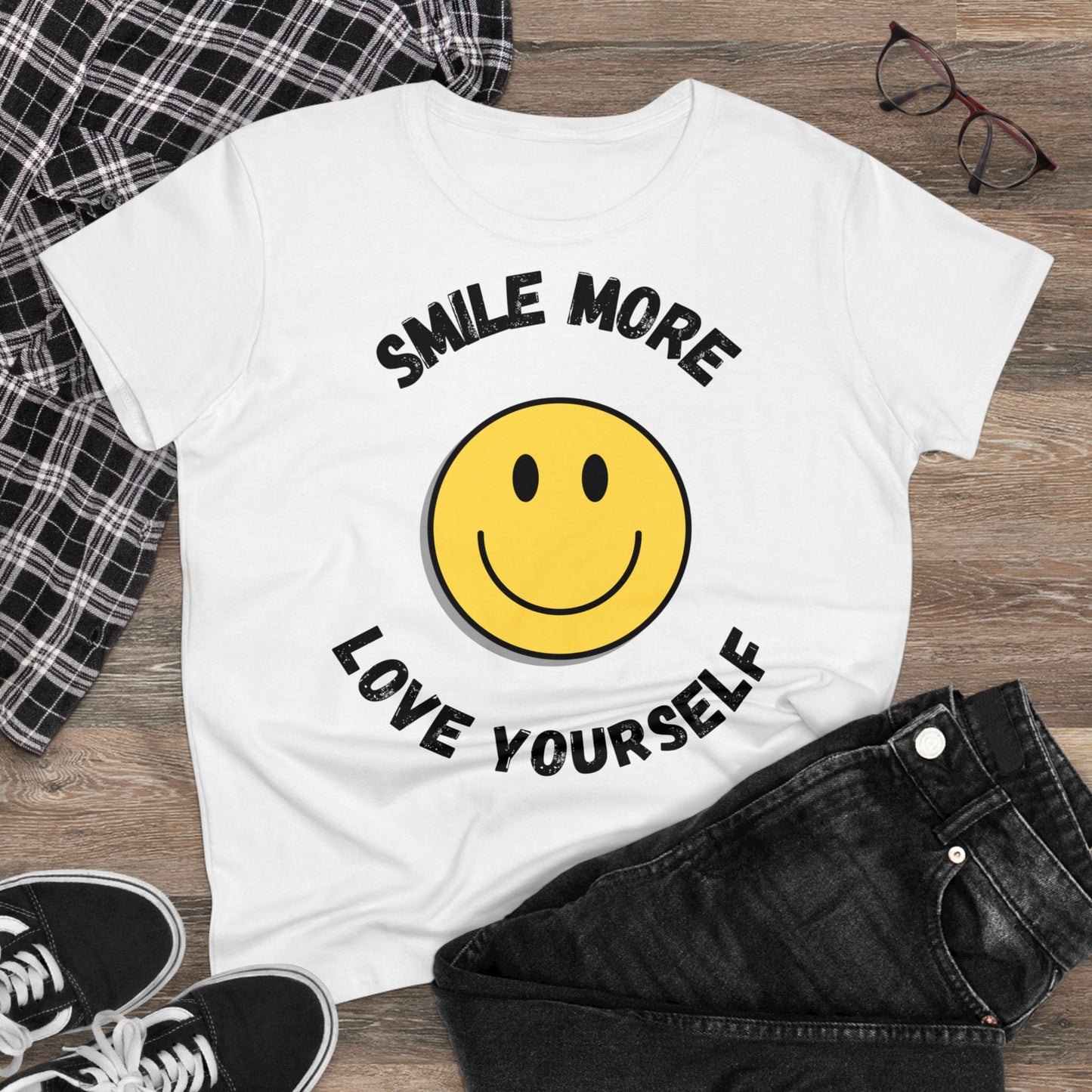 Smile More Love Yourself - One Sided Print - Colours - Women's