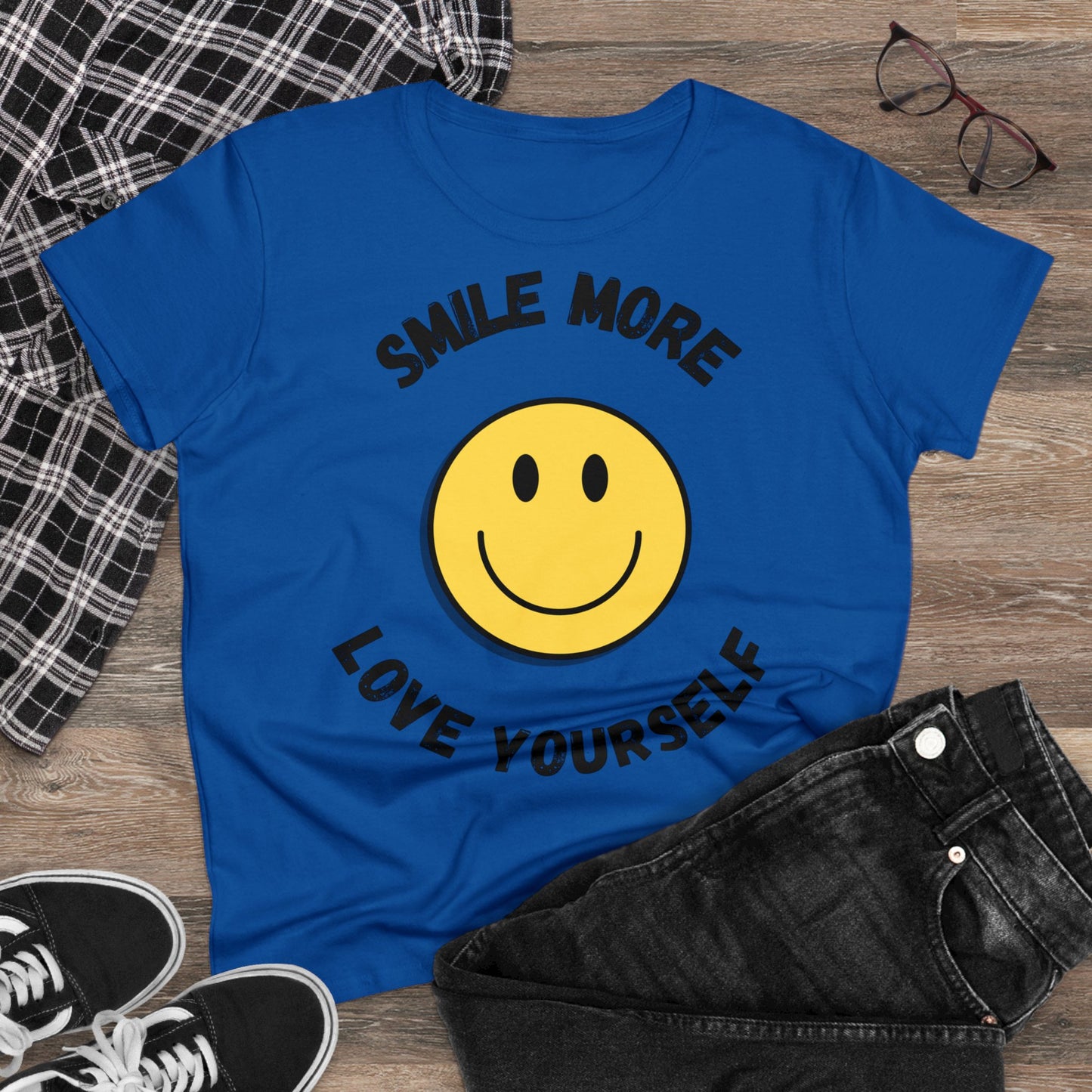 Smile More Love Yourself - One Sided Print - Colours - Women's